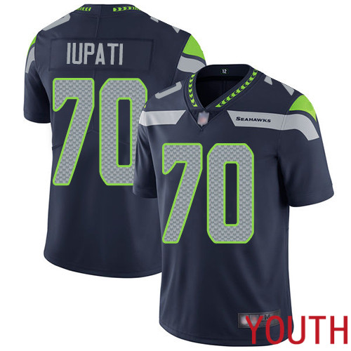 Seattle Seahawks Limited Navy Blue Youth Mike Iupati Home Jersey NFL Football #70 Vapor Untouchable->seattle seahawks->NFL Jersey